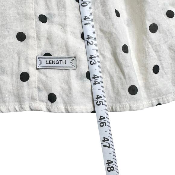 Old Navy | Women | Ivory White Linen Blend Polka Dot Midi Sundress | Large - Picture 6 of 13